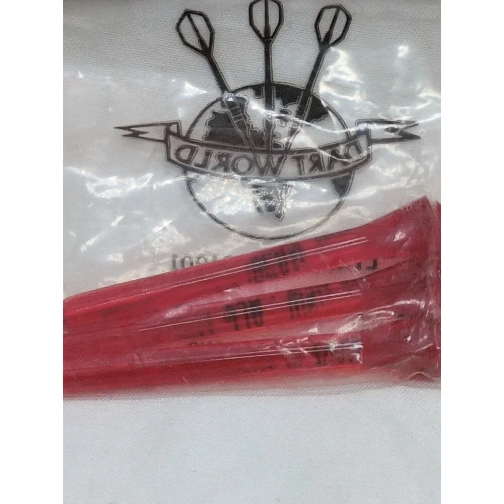 (8) Vintage Dart World Packs Of Hurricane Red Polycarbonate Shaft